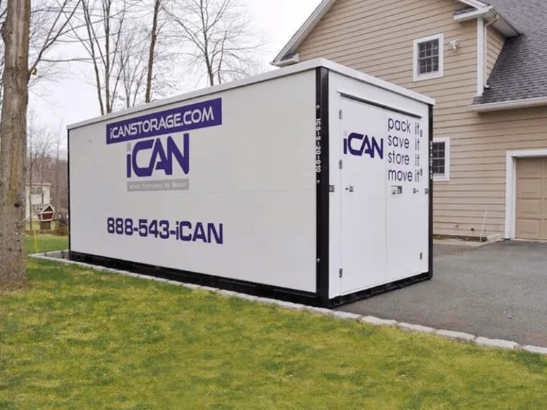 iCan portable storage container for moving and storage at a customer's house in NY (PODS)